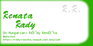 renata rady business card